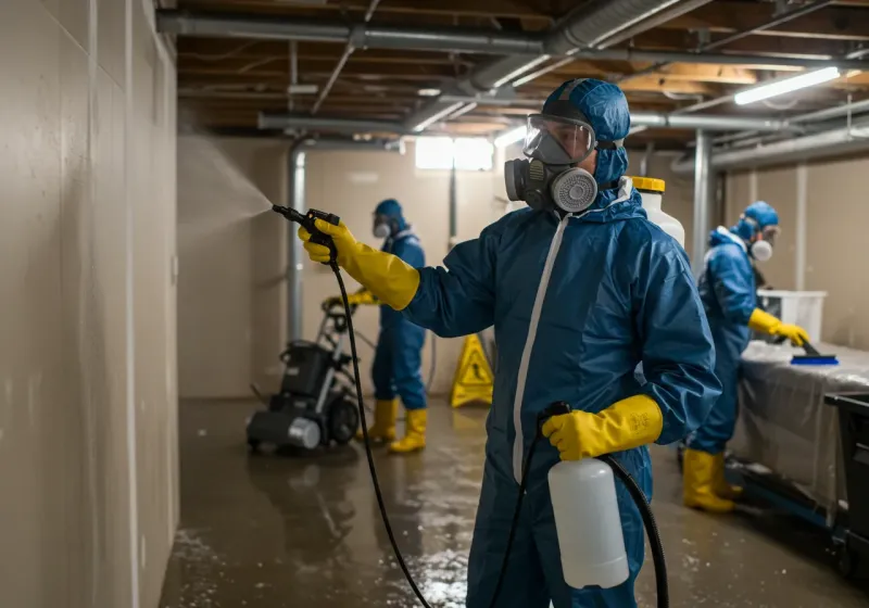 Basement Sanitization and Antimicrobial Treatment process in Warsaw, IL